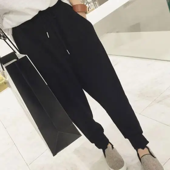 Большие размеры женские шаровары 2019 весна свободные талии штаны большого