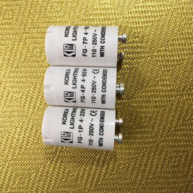100 шт./лот высококачественный флуоресцентный трубчатый стартер для 4 22W110 250VAC