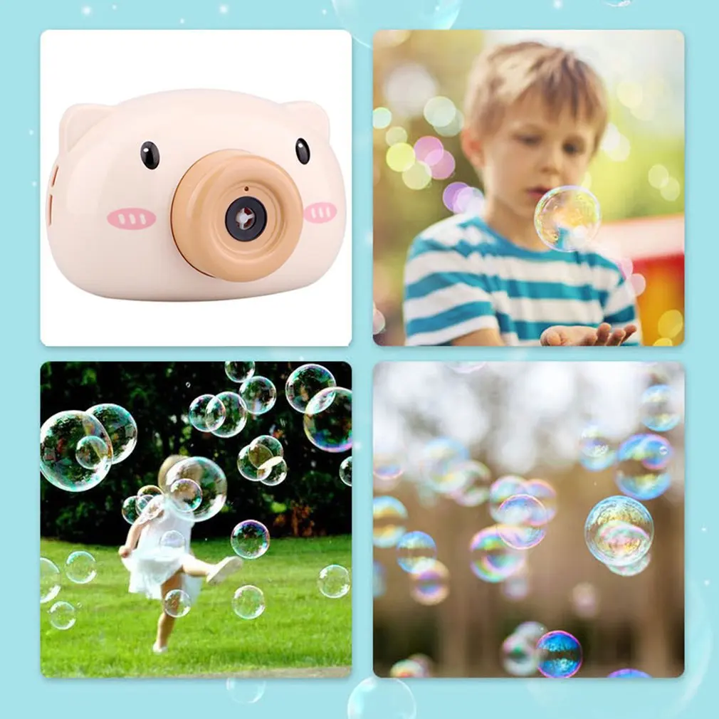 

Cartoon Piggy Shape Bubble Camera Automatic Bubble Blowing Toy Children Exquisite Bubble Blowing Machine