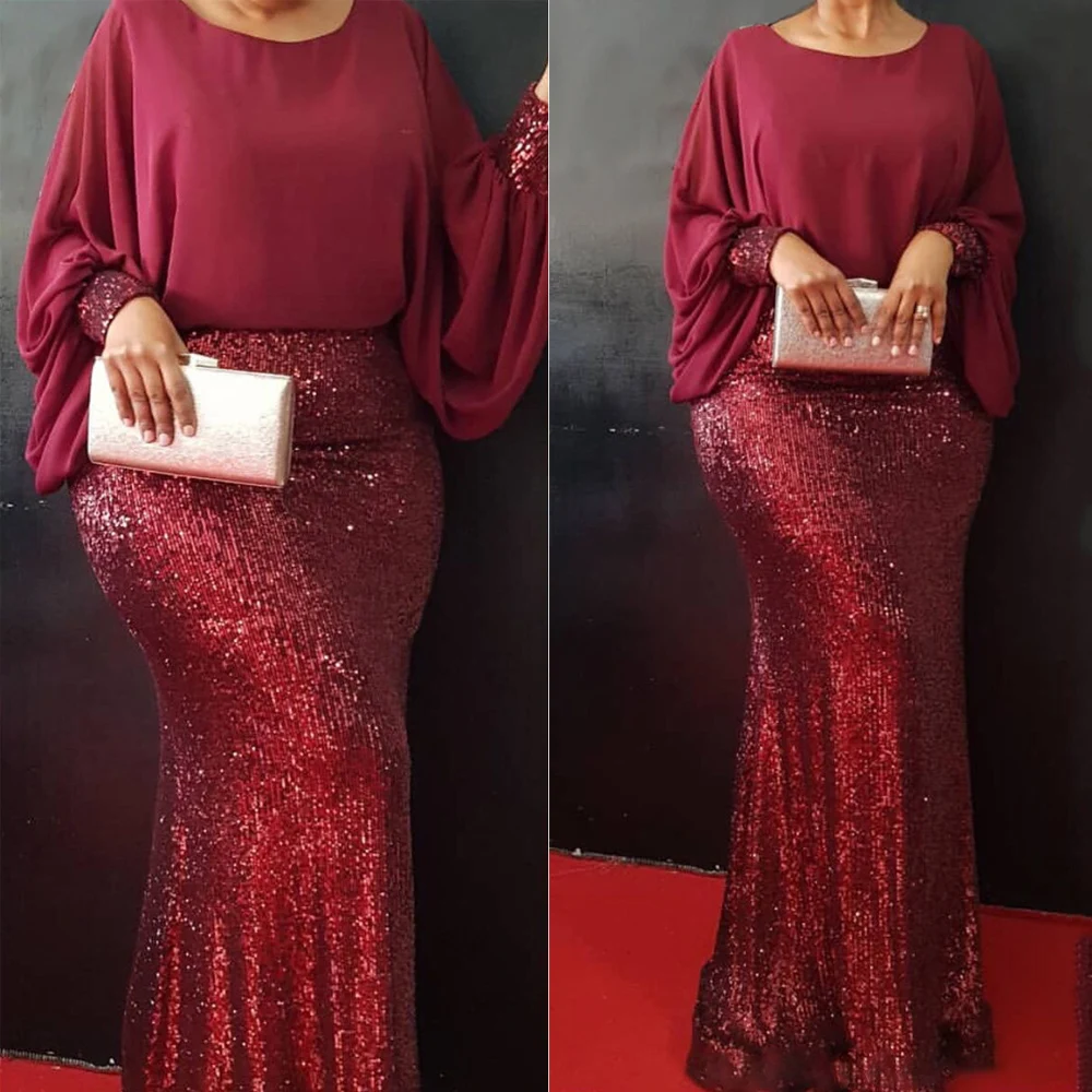 

MD African Dresses For Women 2021 New Evening Party Gowns Elegant Sequin Maxi Dress Muslim Fashion Abaya Kaftan Ankara Outfit