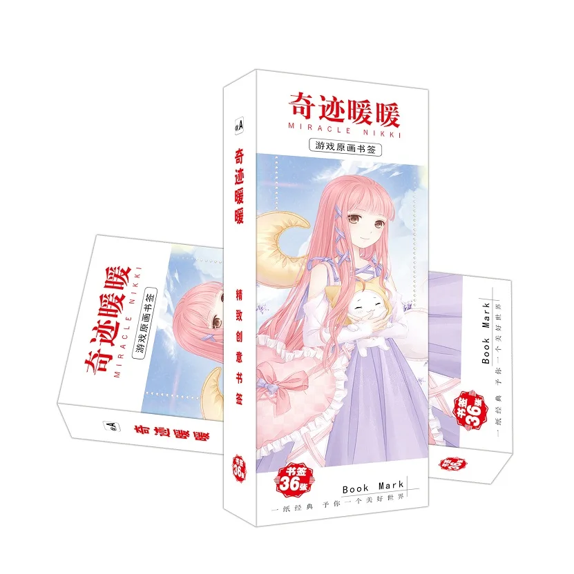 

36 Pcs/Set New Game Miracle Nikki Paper Bookmark Stationery Bookmarks Book Holder Message Card