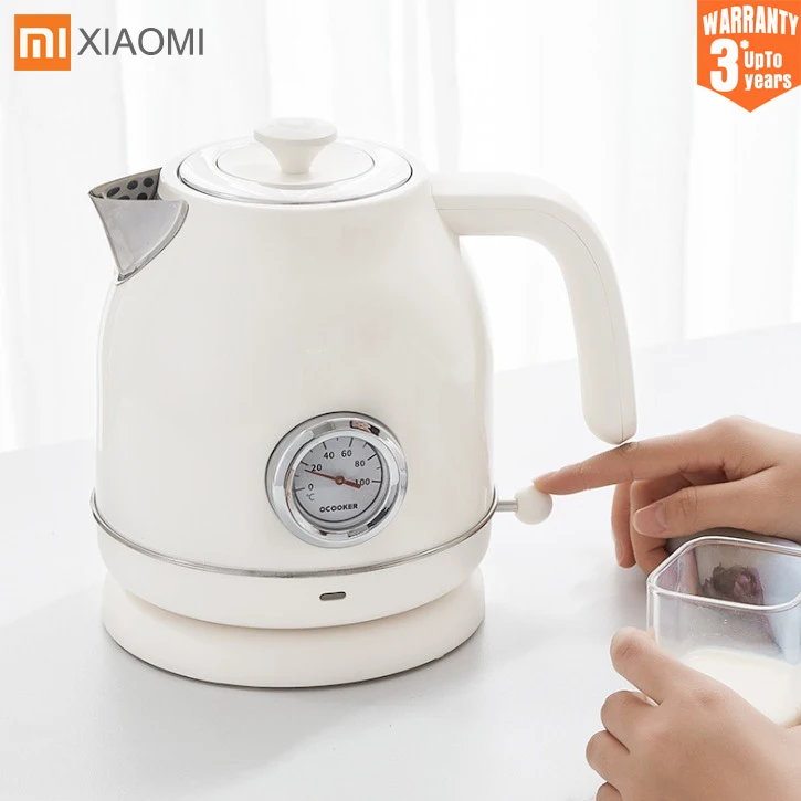 Электрочайник Xiaomi ecological chain Qcooker ретро чайник из нержавеющей стали емкостью 1 7 л с