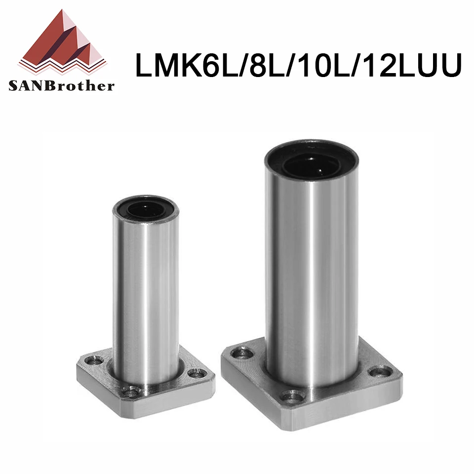 LMK8LUU LMK10LUU LMK12LUU квадратный Фланцевый Тип линейная втулка шарикоподшипник CNC части
