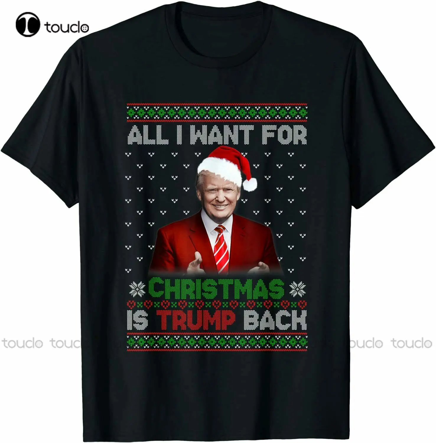 

All I Want For Christmas Is Trump Back And New President T-Shirt Short Sleeve Shirts For Women Custom Aldult Teen Unisex Xs-5Xl