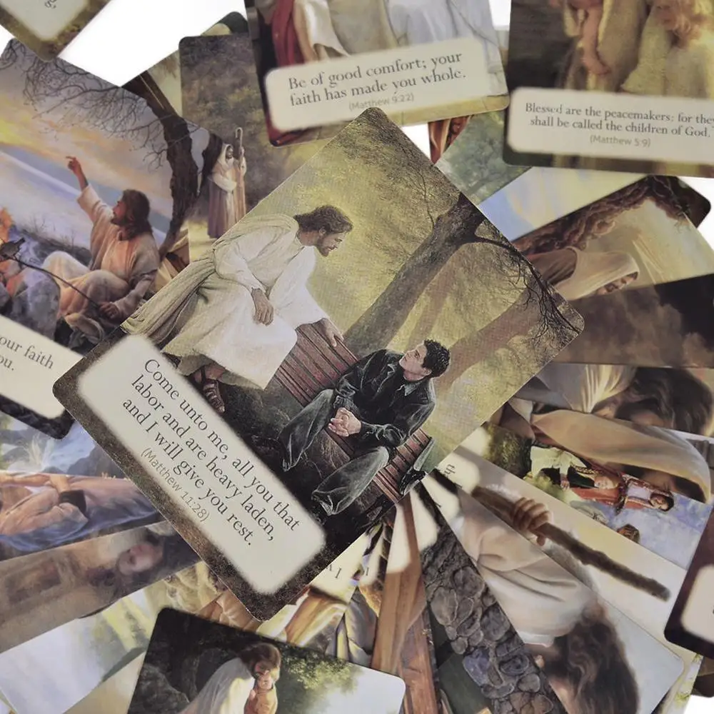 

NEWEST 44pcs Loving Words from Jesus Tarot Cards Oracle Game Card Family Party Playing Cards English Tarot Game Cards Board Game