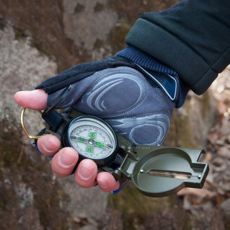 

Metal Pocket Army Style Compass Camping Hiking Survival Marching New Us