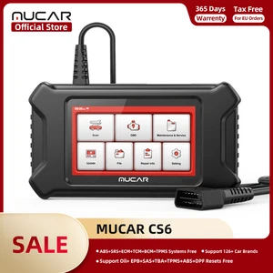 mucar cs6 professional diy obd2 scanner for auto lifetime free all car diagnostic tools obd 2 code reader tpms tester bluetooth free global shipping