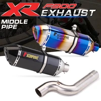 motorcycle exhaust modified middle link pipe catalyst delete pipe muffler db killer for bmw f900 f900xr f900r 2020 2021 slip on