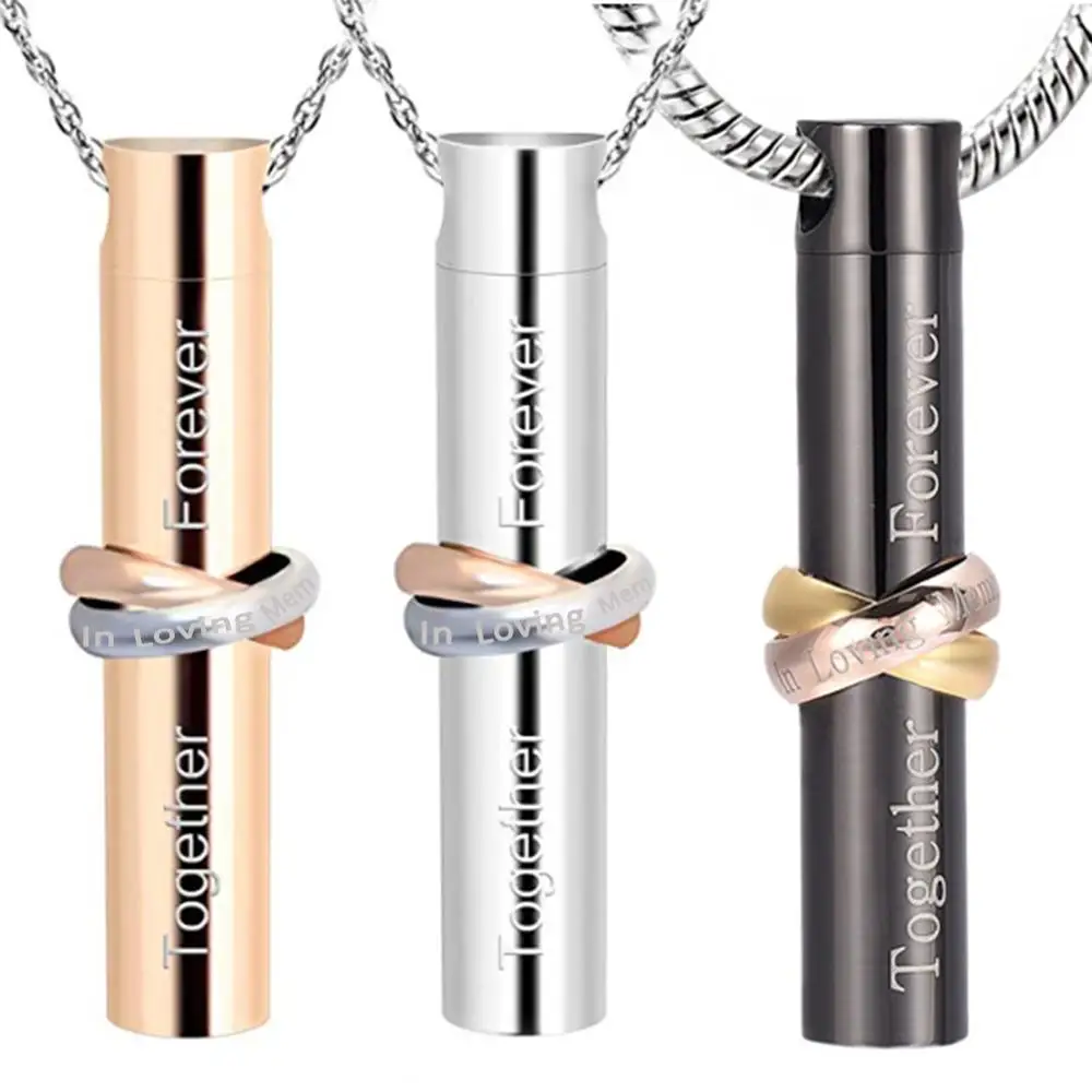 Женский Мужской урн ожерелья для пепла из нержавеющей стали Бесконечность