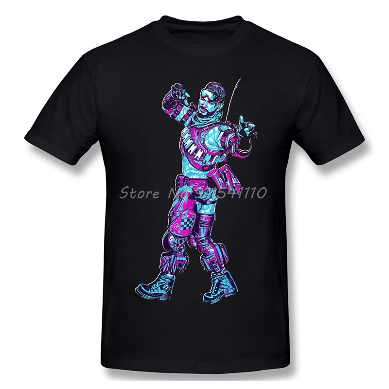 

Mirage 80s Retro Homme Big size T-Shirt Apex Legends Shooter Battle Royale Game Tees Pure Cotton Oversized Short Sleeve