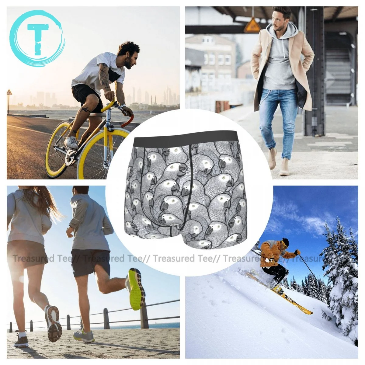 

Animal Underwear Males Customs Plain Trunk Pouch Hot Polyester Boxer Brief