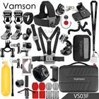 Vamson для Gopro hero 6 5 набор аксессуаров большая коллекция коробка монопод для Gopro hero 5 4 для SJCAM для yi 4 k Спортивная камера VS03