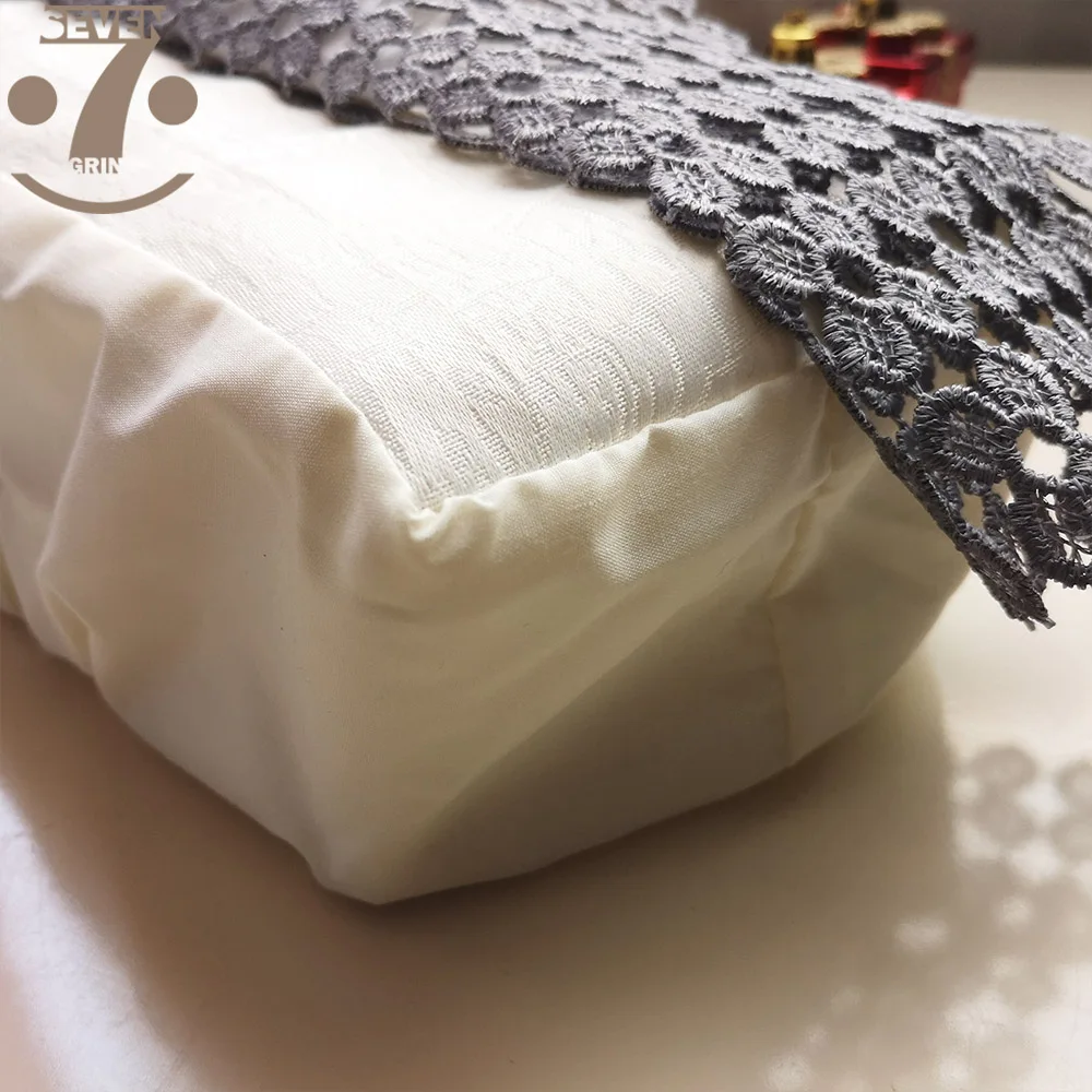 Винтажный стиль серый/желтый плед полиэстер вышитые ткани коробка чехол для