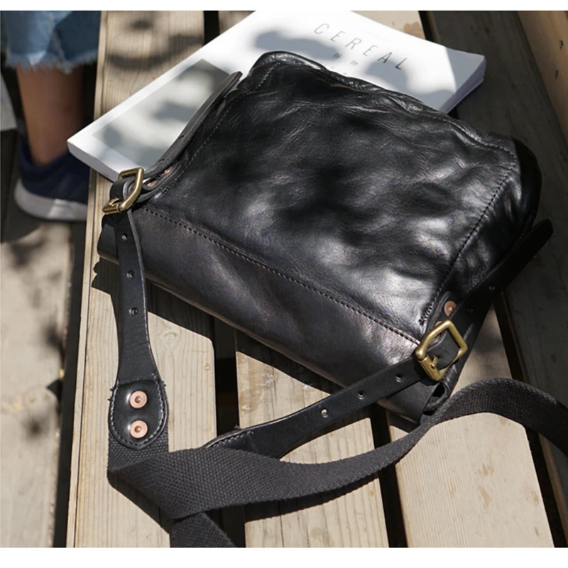 Маленькая сумка Кроссбоди из натуральной бычьей кожи дизайнерская мессенджер в