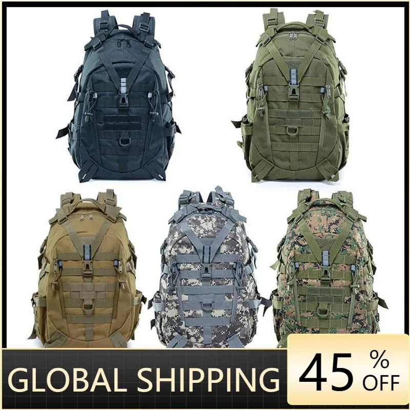 

Tactical Reflective Backpack Outdoor Molle Camouflage Rucksack Military Assault Bag Hiking Camping Hunting Travel Knapsack