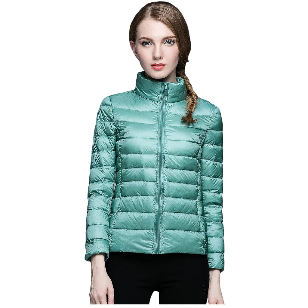 Mint Green KANCOOLD Для женщин куртка короткая верхняя одежда на пуху, Женская зимняя обувь пальто с хлопковой подкладкой теплая куртка Верхняя одежда Для женщин зимнее пуховое пальто - Цвет: Mint Green