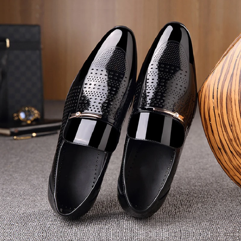 Модные Мужские модельные туфли без шнуровки оксфорды Модная мужская обувь в