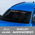 Автомобильные передние и задние фотообои для Ford Fusion Fiesta Mustang Ecosport Mondeo, виниловые декоративные наклейки на лобовое стекло, автомобильные аксессуары