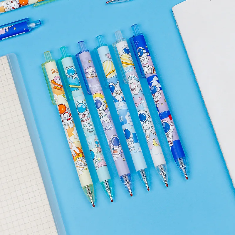 

3pcs Cute Rabbit Astronaut Planets Press Gel Pen 0.5mm Black ink Stationery