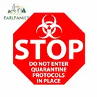 EARLFAMILY, 13 см x 13 см, стоп-авария, карантин, знак JDM, наклейка на автомобиль, мотоцикл, окно, автомобильный бампер, наклейка, водонепроницаемая графика