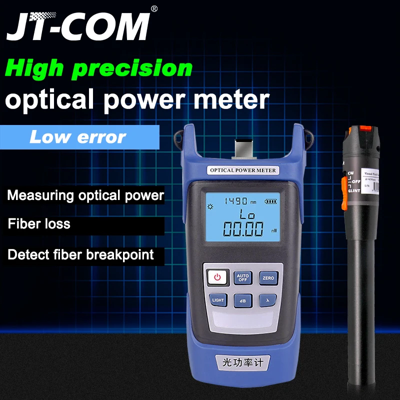 Fiber Optic Tester Optical Power Meter -70 + 10dBm and Visual Fault Locator VFL 10km 30km Optical fiber tester -50 + 26dBm