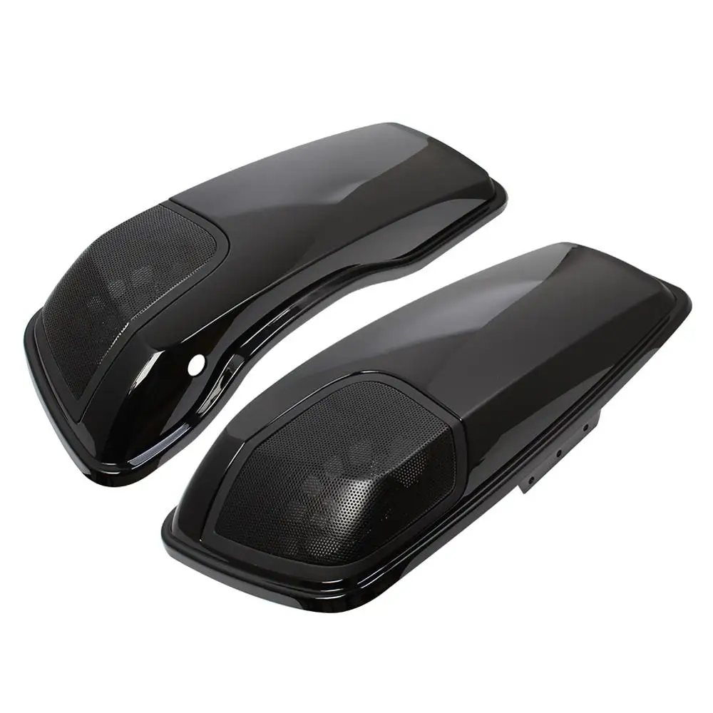 1 пара светильник черных сиденья для мотоцикла крышки динамиков Harley Touring Road King