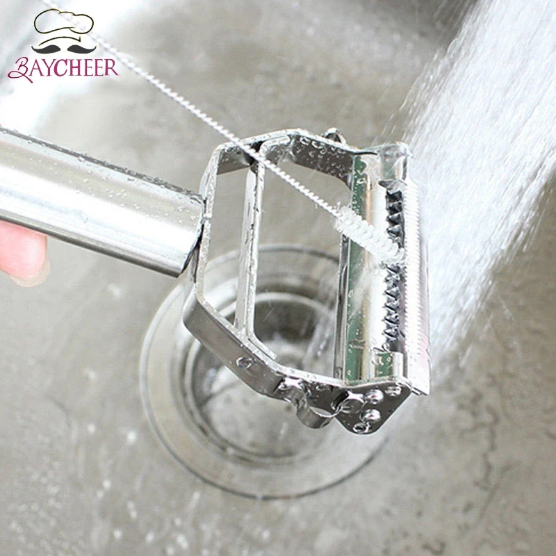 Овощечистка из нержавеющей стали универсальная зубчатая бритва терка для овощей