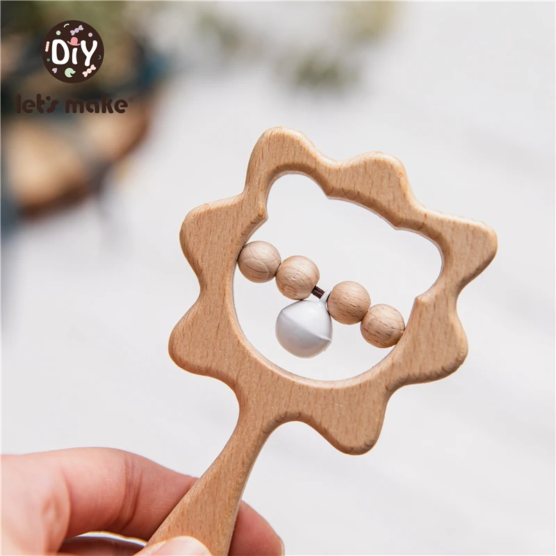 Деревянные игрушки Монтессори детские погремушки год мобильная