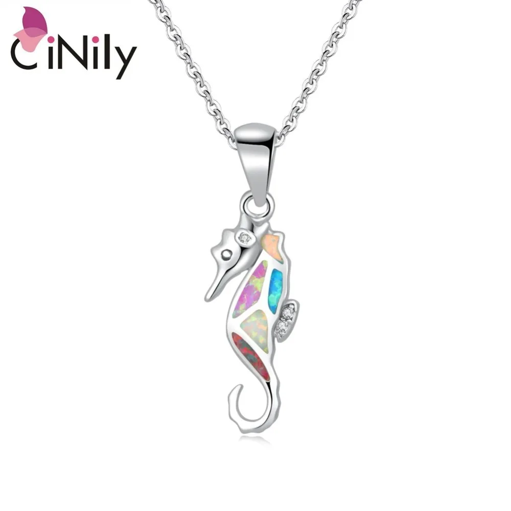 

CiNily Multi-colors Created Fire Opal Cubic Zirconia Silver Plated Wholesale for Women Jewelry Pendant Without the Chain OD6942