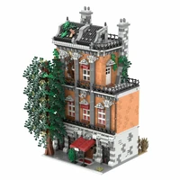 ship within 10 days5286pcs moc 46504 street view old town hostel architecture blocks licensed and designed by stebrick