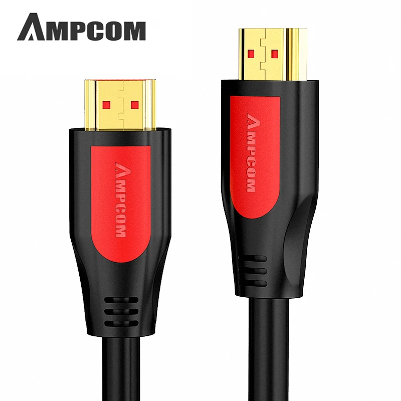 AMPCOM HDMI кабель HDMI в HDMI 2,0 Ultra HD 4 K-60Hz 3D 1080P HDR 4:4:4 ARC Ethernet шнур совместим с HDMI 2.0a 2.0b, 2,0
