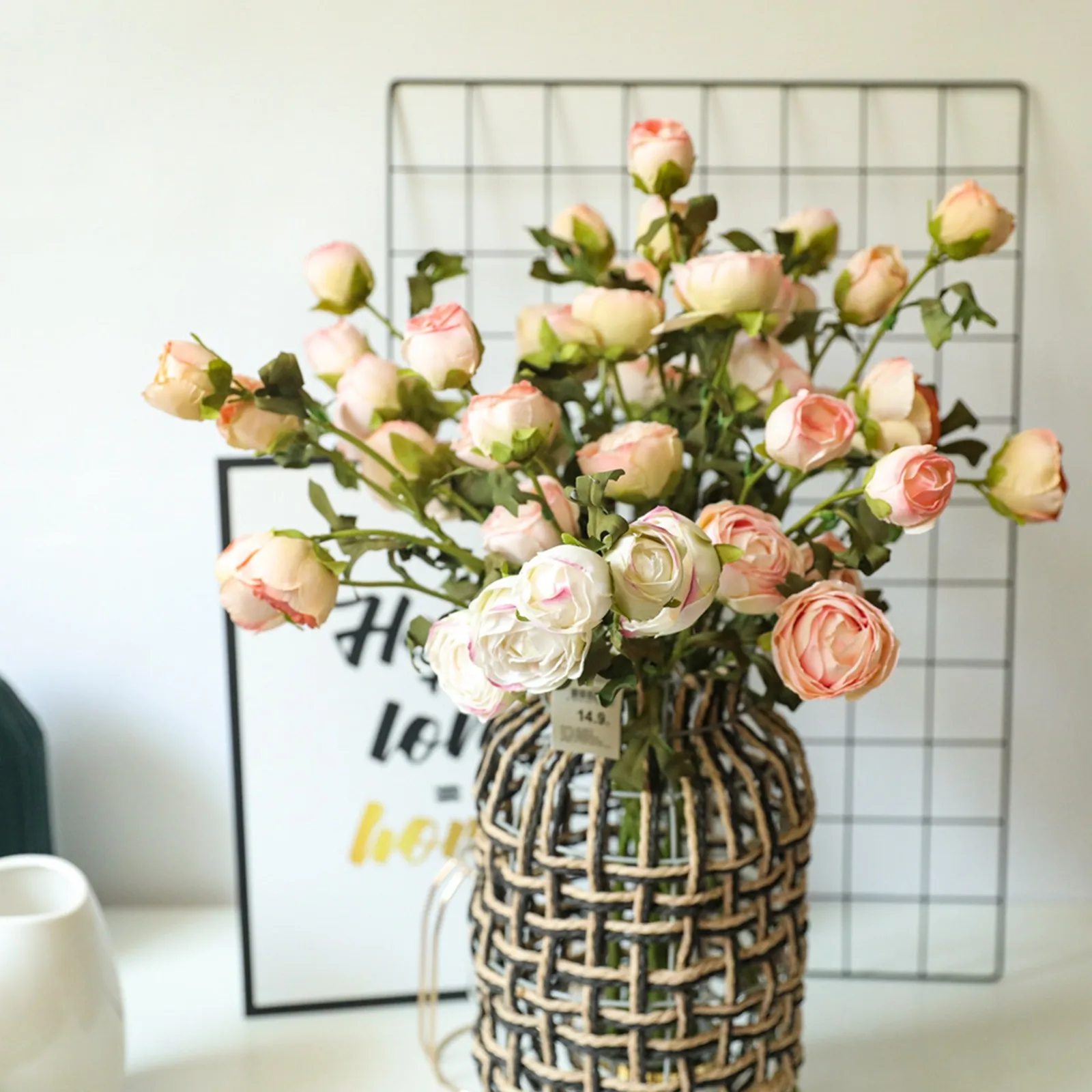 

Artificial Rose Silk Flower Wedding Party Decor Outdoor Garden Porch For Wedding Home Office Party Artificial Bouquet Gifts