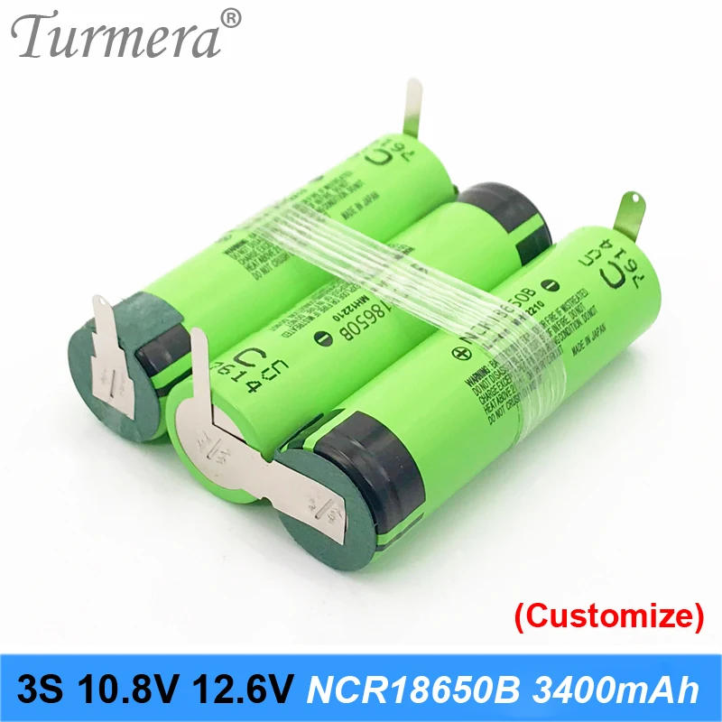 18650 батарея 3400 мАч 6800 ncr18650b 12 6 в 16 8 21 В для отвертки shurik shura 3s 4s|Перезаряжаемые