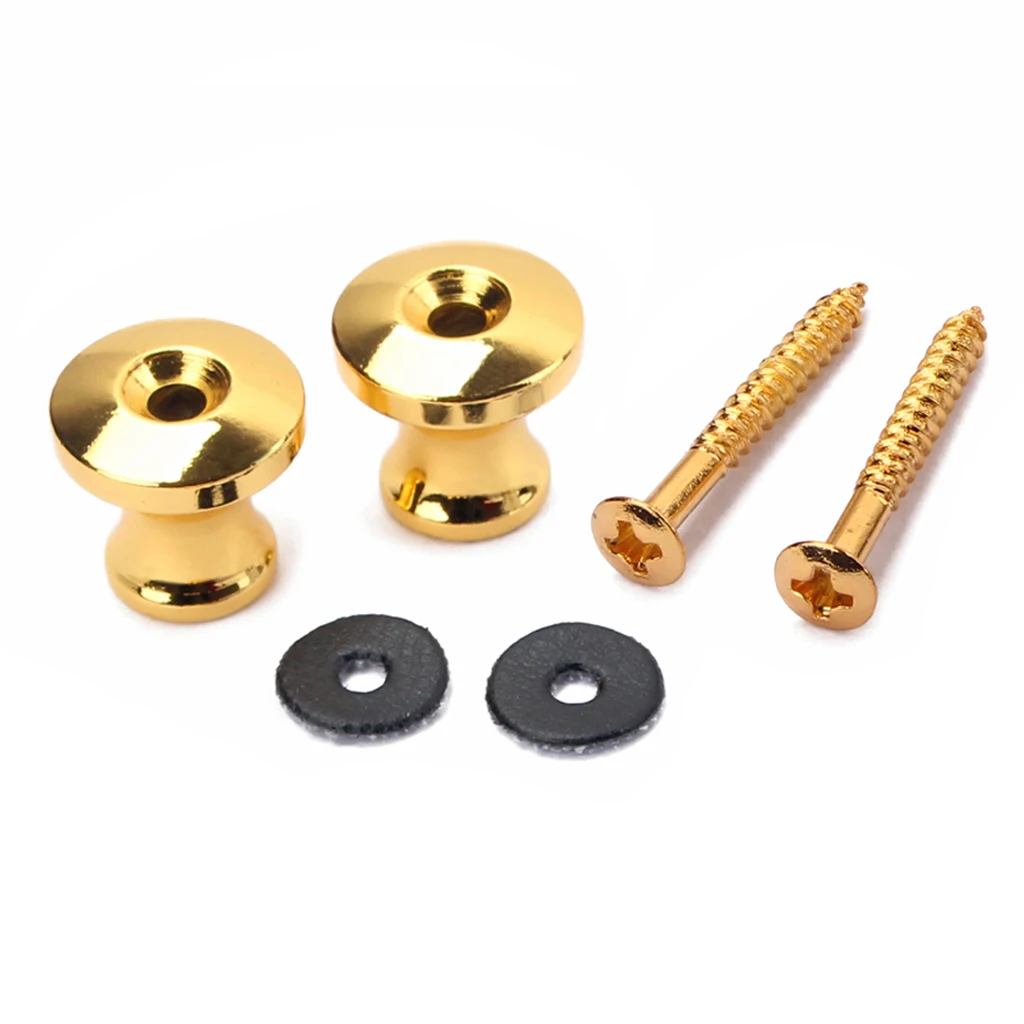 2 pcs gitarre strap taste lock schraube für mandoline gitarre bass für elektrische akustische gitarre teile ersatz gold free global shipping