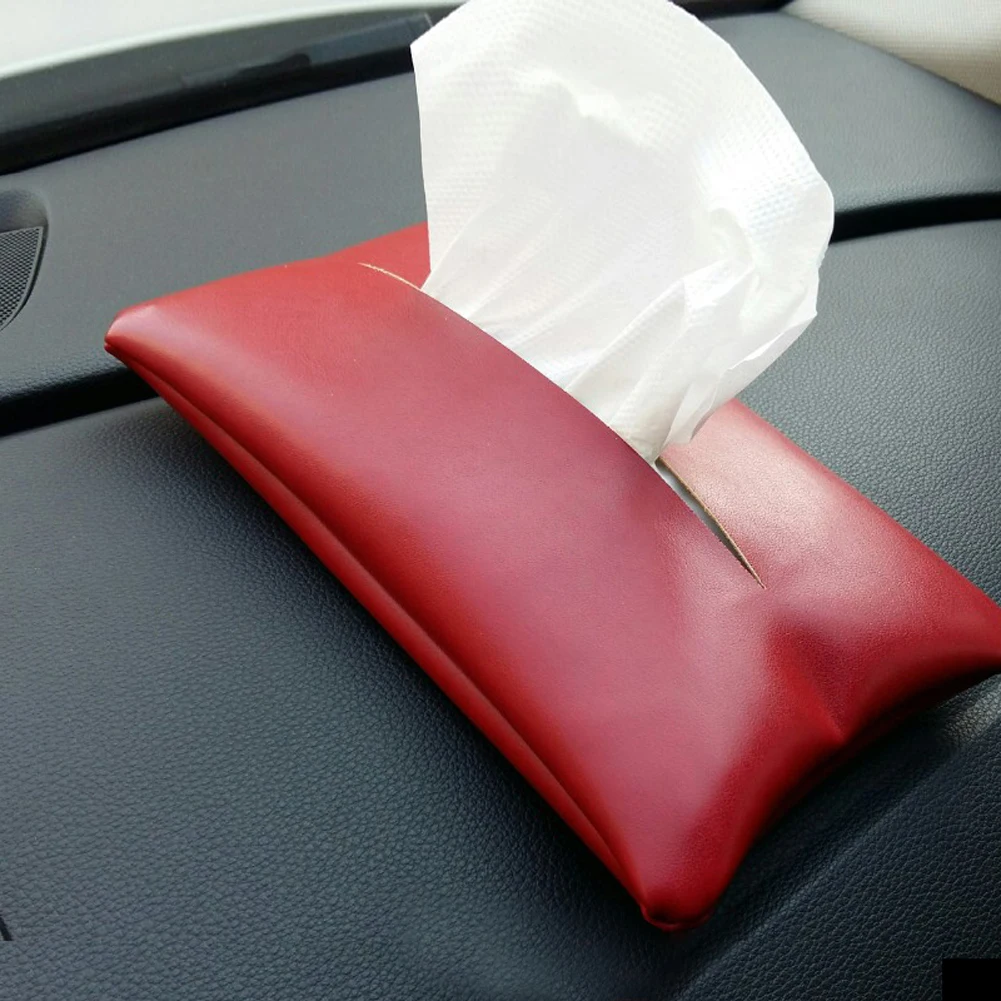 PU автомобильный подлокотник приборной панели коробка для салфеток держатель