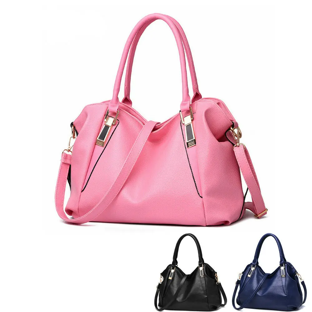 

Fashion handbag large capacity adjustable shoulder strap women's shoulder bag PU leather solid color messenger bag