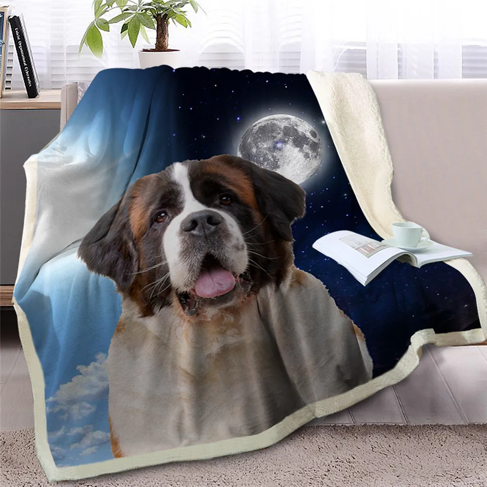 Blesslive одеяло для питомца собаки шерпы на кровать 3D Border Collie Throw Одеяло покрывало для животных день и ночь небо пейзаж чехол для дивана