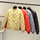 Женская короткая куртка на хлопковом наполнителе, Модная приталенная бейсбольная куртка в Корейском стиле, Осень-зима 2021