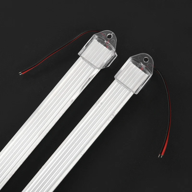 

2 Pcs Aluminum Alloy Rigid LED Strip Rod Light Waterproof 12V 50CM Warm White