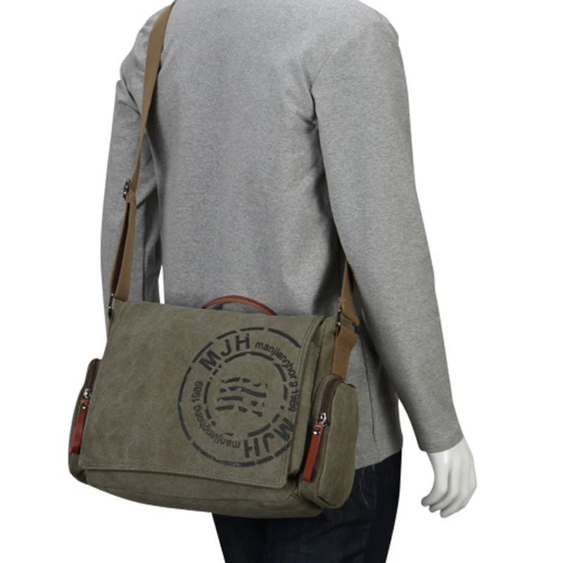 

Men's Fashion Canvas Shoulder Bags Business Travel Crossbody Bags Men Messenger Bags Briefcase Men Handbag Tote