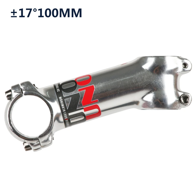 17 Degree 100mm UNO 31,8*28,6 мм сплав дорога горный велосипед ствол руль для велосипеда 7 17 35 градусов полированный серебряный велосипед ствол MTB - Цвет: 17 Degree 100mm