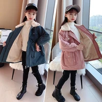 new 2021 winter baby girl jacket warm toddler girls coat outwear children fleece jackets coats thickened velvet overcoat d171