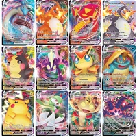 pokemon 100pcs french cards pikachu dracaufeu lokhlass salarsen 50vmax 50v collection trading card game toys