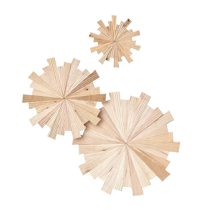 

Wooden Creative Wall Decoration Background Wall Geometric Splicing Three-dimensional Modern Home Decoration Accessories Gear