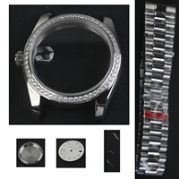 36mm women watch case parts for diamond date just fit 2824 movement