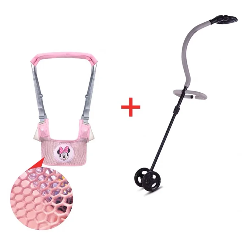 ALWAYSME для детей 8-36 месяцев, складывающиеся, для малышей, для детей, для обучения ходункам, для обучения стоячим ходункам, с рюкзаком для переноски - Цвет: Pink