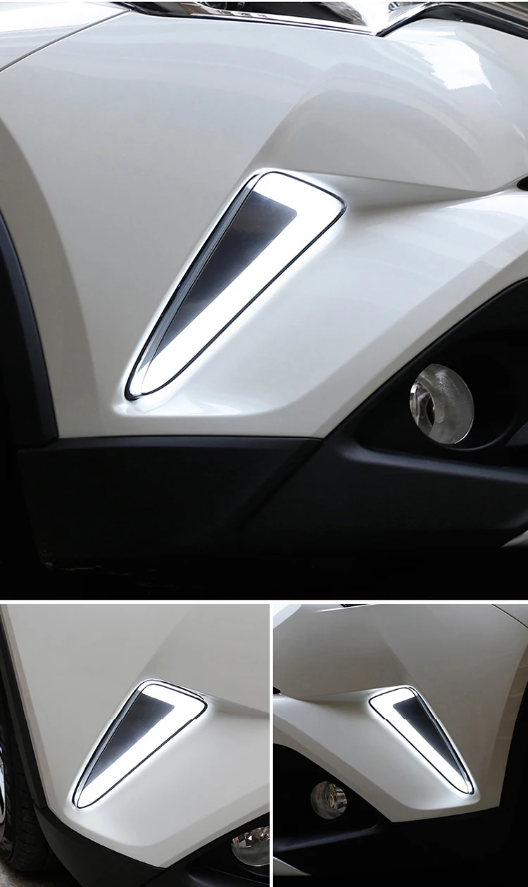 OKEEN 2x авто светодиодный дневные ходовые огни для Toyota CHR C-HR Габаритные огни белый указатель поворота светильник желтый светильник Противотуманные огни