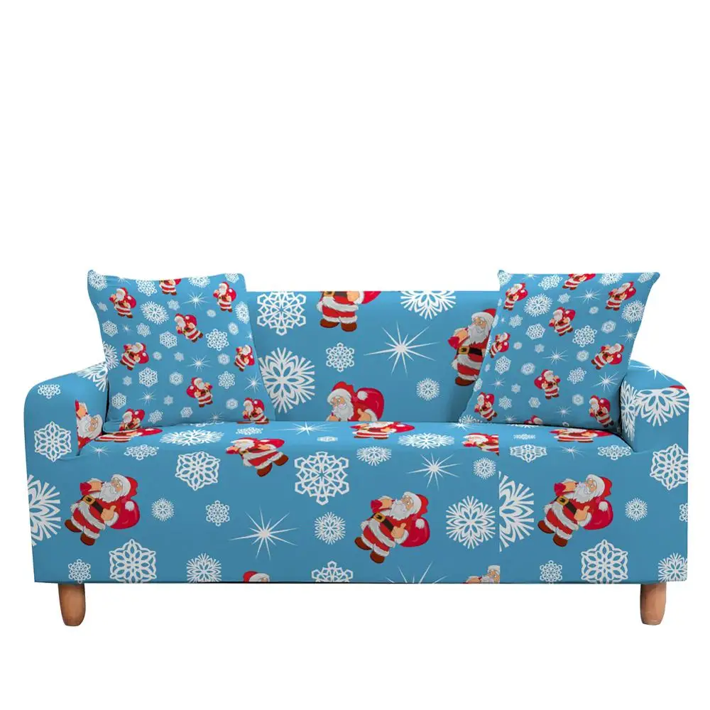 Christmas Xmas Elastic Sofa Cover for Living Room Sectional Corner Stretch Slipcover Couch tramo funda de sofá mariposa | Дом и сад