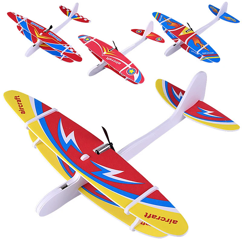 

New Electric Hand Throwing Glider Plane Aircraft Flying Kids Toys EVA Foam DIY Assembled Airplane Capacitor Children Gift