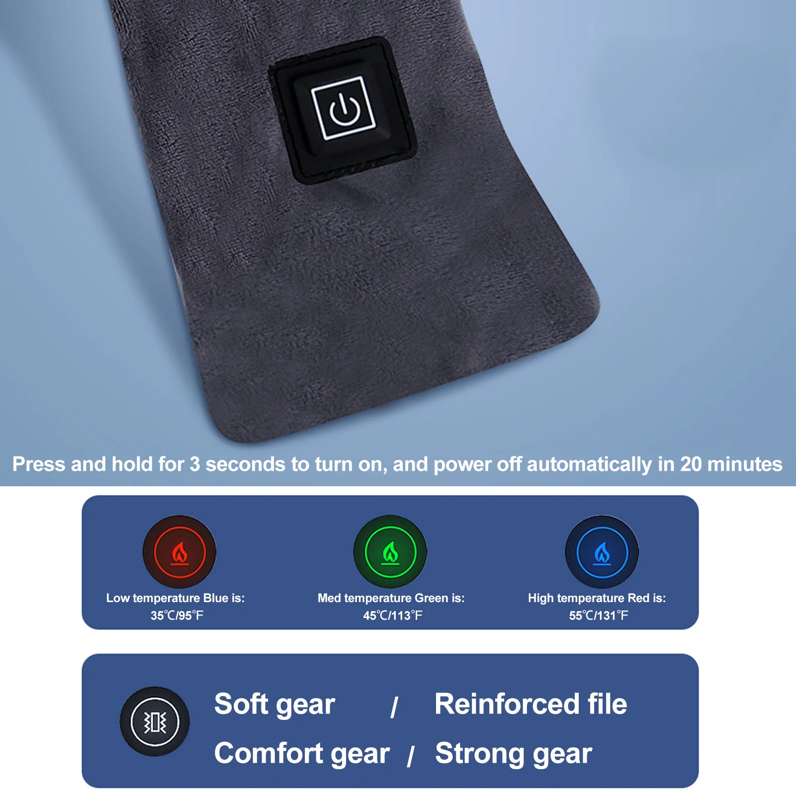 Шарф унисекс Электрический с подогревом и USB зарядкой длина 80 см| |